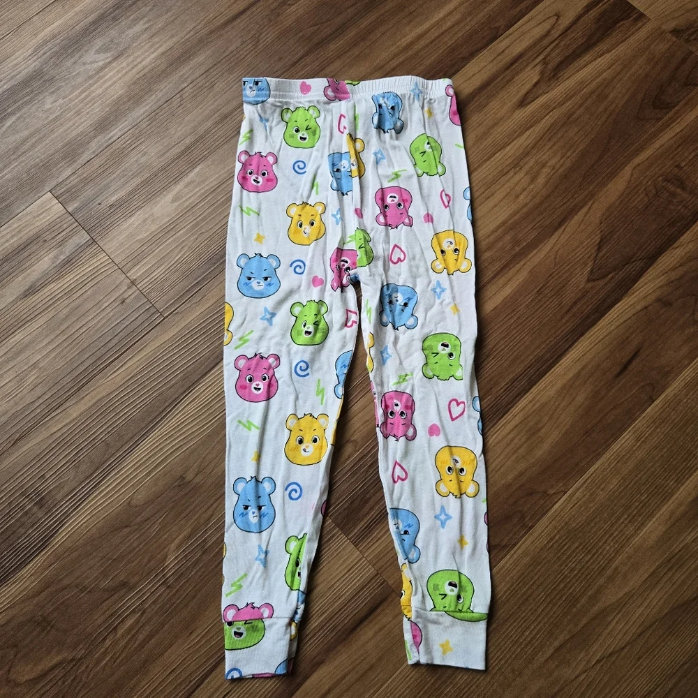 Girls 4T Care Bear & Polar Bear Cozy Pajama Sets EUC set of 2